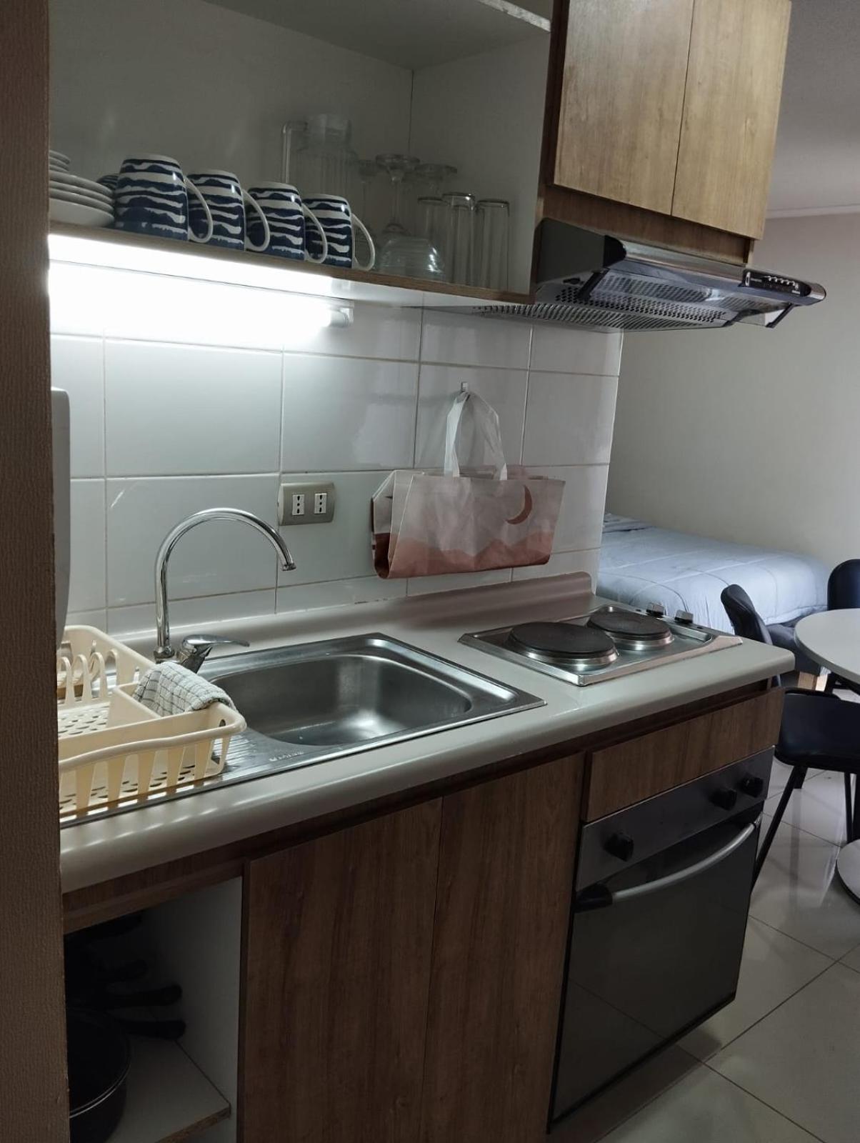 Apartamento Depto 1 Ambiente Metro Santa Ana Con Todo Lo Necesario *
